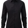 Russell Collection Ladies' Long Sleeve Classic Pure Cotton Poplin Shirt -XAMAX 28bb4a27e203a5ad0743721fe067a0c18264c518fab7cee6736f7b3ab057af88