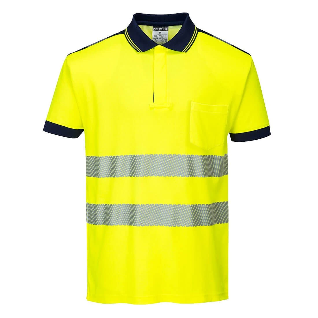 Portwest PW3 Hi-Vis Cotton Comfort Polo Shirt S/S 4 Portwest PW3 Hi-Vis Cotton Comfort Polo Shirt S/S - Image 2