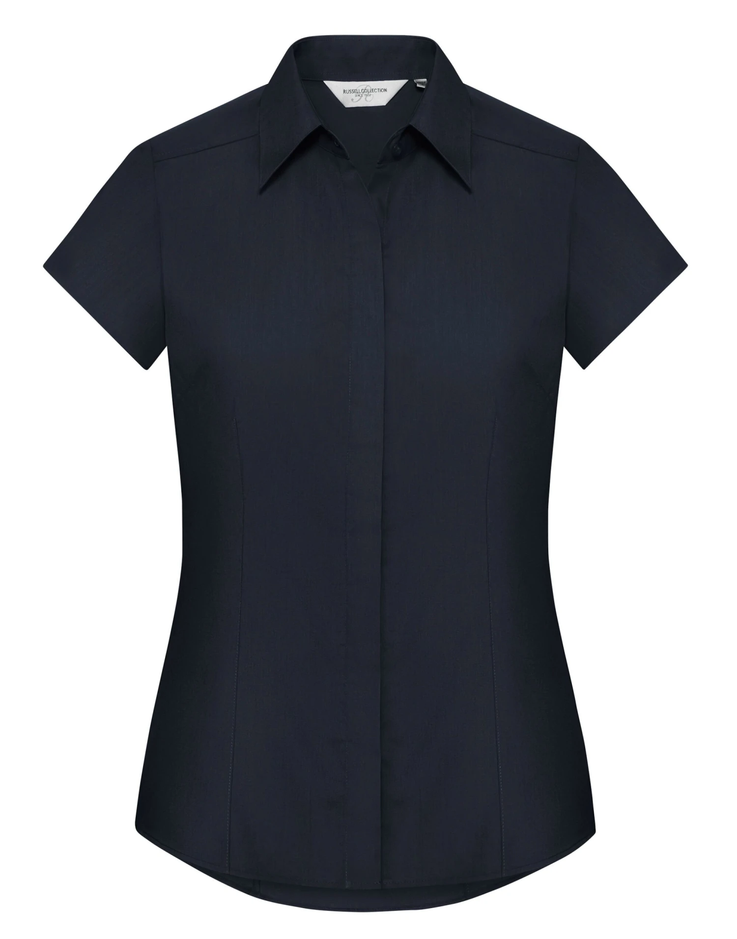 Russell Collection Ladies' Cap Sleeve Fitted Polycotton Poplin Shirt 8 Russell Collection Ladies' Cap Sleeve Fitted Polycotton Poplin Shirt - Image 6