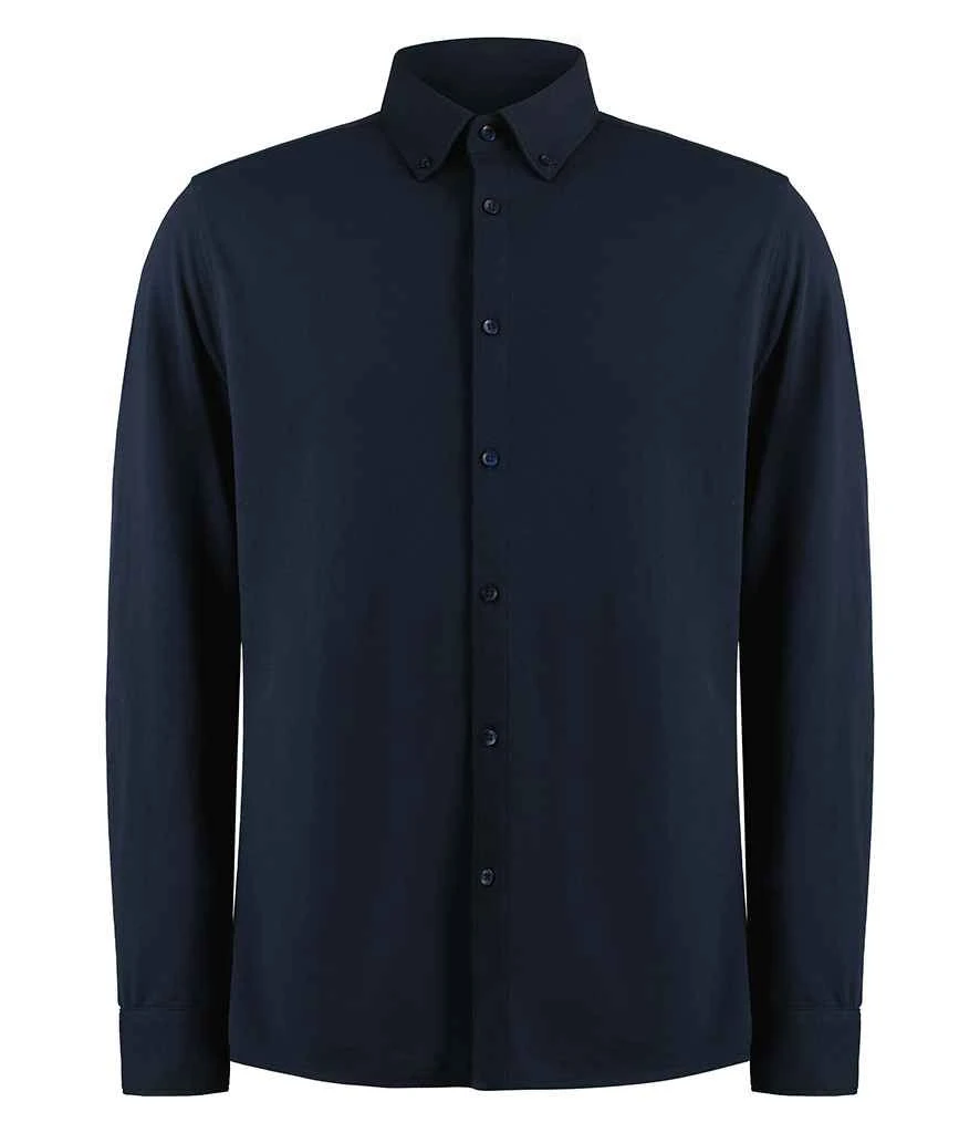 Kustom Kit Tailored Fit Superwash 60 Pique Shirt (Long Sleeve) 11 Kustom Kit Tailored Fit Superwash 60 Pique Shirt (Long Sleeve) - Image 9