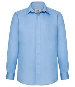 Fruit Of The Loom Mens Long Sleeve Poplin Shirt -XAMAX 2fe3661f59ffb18538a39ba661f13dae4a5451485311a99ab7007012f0884502