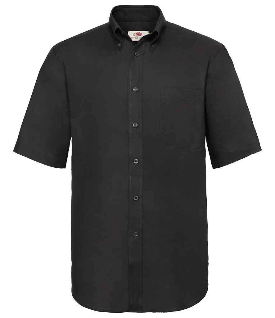 Fruit Of The Loom Mens Short Sleeve Oxford Shirt 4 Fruit Of The Loom Mens Short Sleeve Oxford Shirt - Image 2