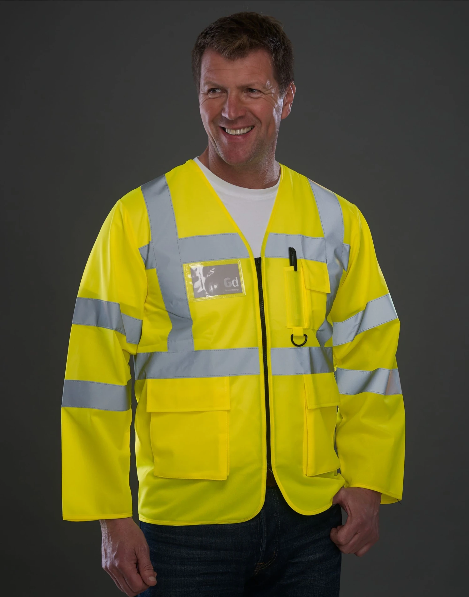 Yoko Hi-Vis Executive Long Sleeve Waistcoat 5 Yoko Hi-Vis Executive Long Sleeve Waistcoat - Image 3