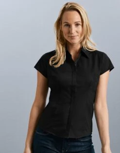 Russell Collection Ladies' Cap Sleeve Fitted Polycotton Poplin Shirt 17 Russell Collection Ladies' Cap Sleeve Fitted Polycotton Poplin Shirt -XAMAX 334c37e76020ac095ec8dd5bd1a390c1b3aa8a25f896ef4ff851352f3fd9cbd4