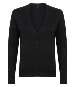 Henbury Ladies Lightweight V Neck Cardigan -XAMAX 33a0dcef6a42ef5480c6eb952318fe1bd103d2270f61548fcf91d9d639805e7d