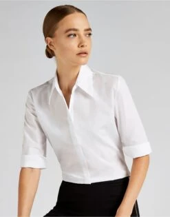 Kustom Kit Tailored Fit 3/4 Sleeve Continental Blouse -XAMAX 34eafc57c0b992180d1243fbd4f6bbaad7fbb94223a63de933faf7c5887ff018