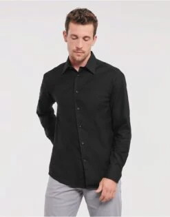 Russell Collection Mens Long Sleeve Tailored Oxford Shirt -XAMAX 352f7185e6f713faced8fc302a3e1d16c78aeb5af558532a38dd118b7234c17f