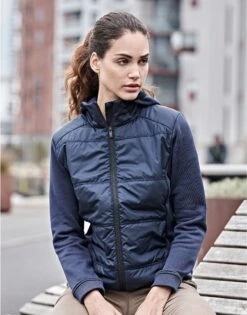 Tee Jays Womens Hybrid-Stretch Hooded Jacket -XAMAX 3799c99df6818b68e1c53889ba11ce9d00dc7dcdac164d62b1f0a68612059f18