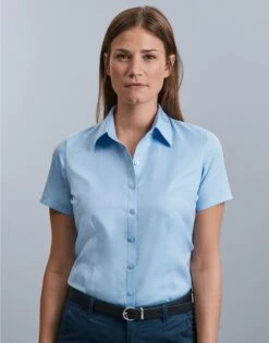 Russell Collection Ladies' Short Sleeve Tailored Herringbone Shirt 13 Russell Collection Ladies' Short Sleeve Tailored Herringbone Shirt -XAMAX 3e4708b97da90978646cded128511cd514247e16729f5f0a962ef2c8e8b3ce35