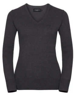 Russell Collection Ladies' V-Neck Knitted Pullover