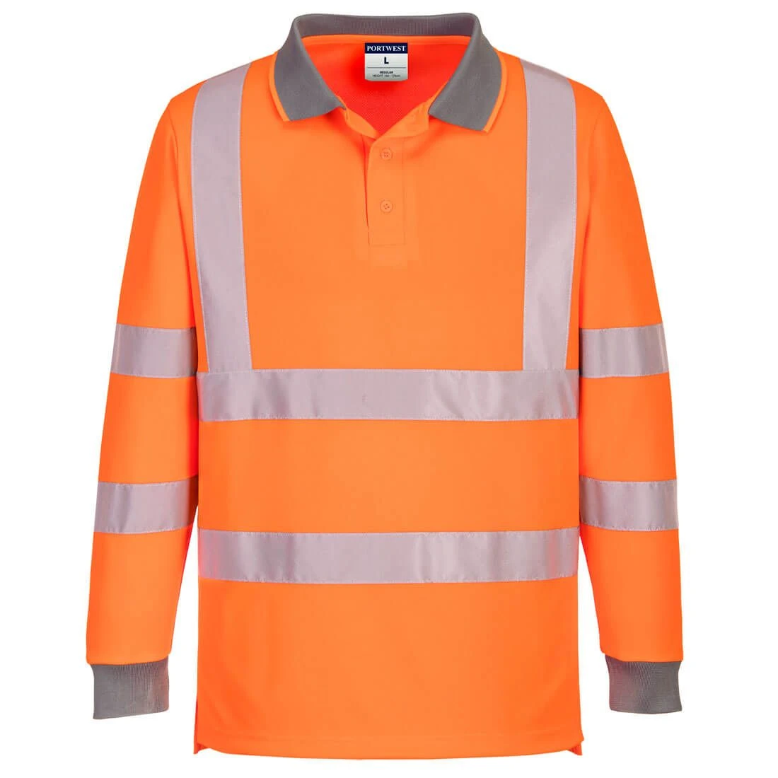 Portwest Eco Hi-Vis Polo Shirt L/S (6 Pack) 4 Portwest Eco Hi-Vis Polo Shirt L/S (6 Pack) - Image 2
