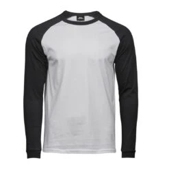 Tee Jays Mens Baseball Tee 35 Tee Jays Mens Baseball Tee -XAMAX 5072 white blk front 1