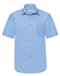 Fruit Of The Loom Mens Short Sleeve Poplin Shirt -XAMAX 5127d6e2fd9d7321855136d39768bca30abea5370704dcf53f8e67eda6b6d636