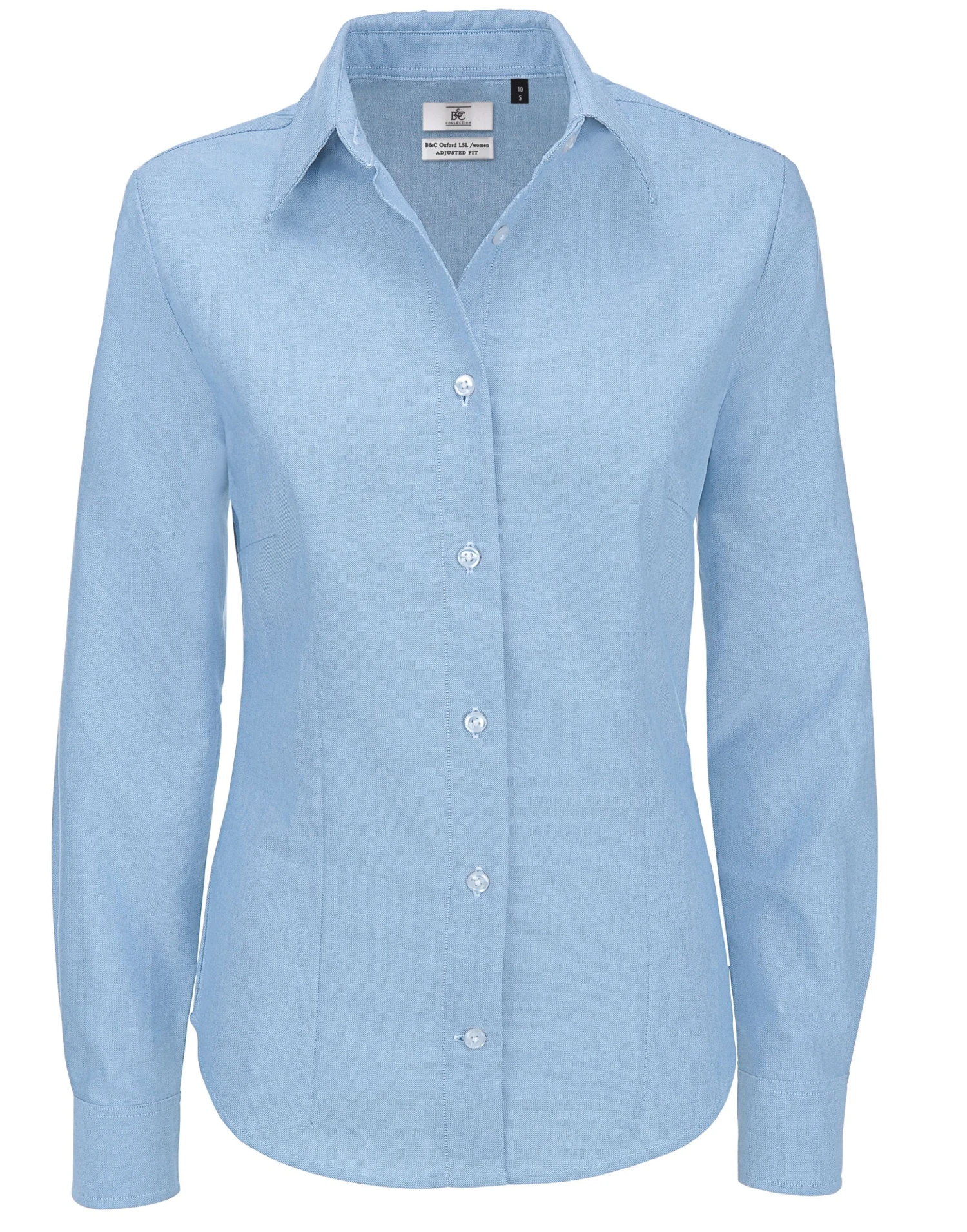 B&C Womens Oxford Long Sleeve Shirt 6 B&C Womens Oxford Long Sleeve Shirt - Image 4