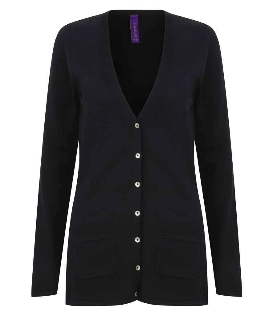 Henbury Ladies Cotton Acrylic V Neck Cardigan 7 Henbury Ladies Cotton Acrylic V Neck Cardigan - Image 5