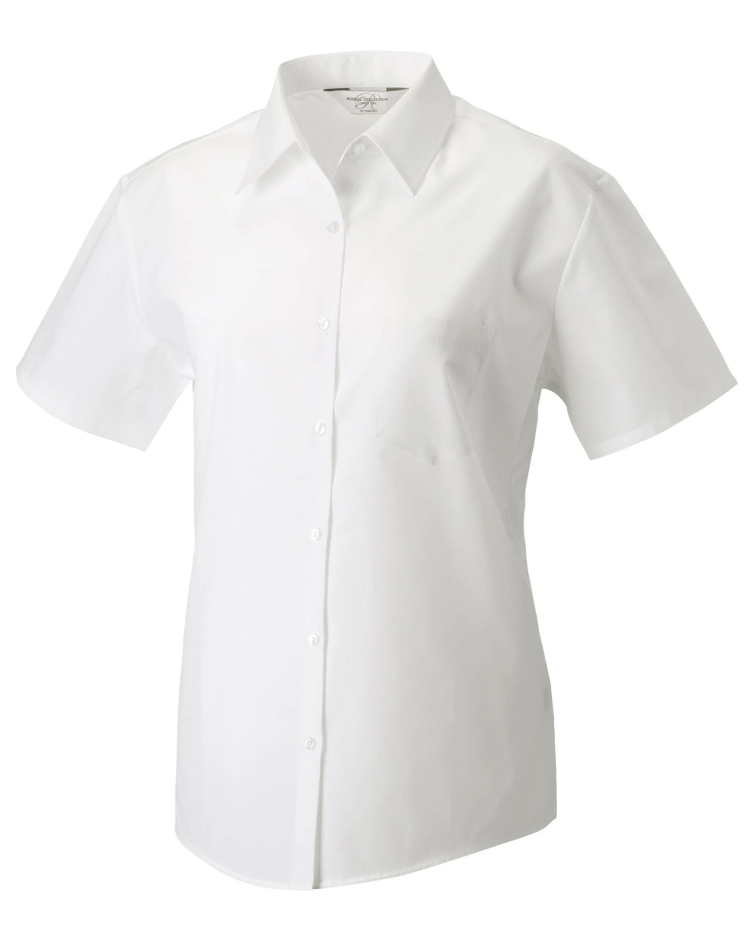 Russell Collection Ladies' Short Sleeve Classic Polycotton Poplin Shirt 7 Russell Collection Ladies' Short Sleeve Classic Polycotton Poplin Shirt - Image 5
