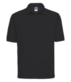 Russell Mens Classic PolyCotton Polo -XAMAX 539m blk front 1