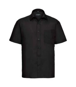 Russell Collection Mens Short Sleeve Classic Polycotton Poplin Shirt -XAMAX 564e3e5aa36738d4f65b0948b704ce4675414b94cc291b3c740e7b05d5464764