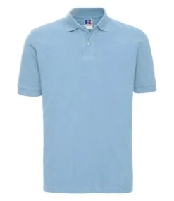 Russell Mens Classic Cotton Polo -XAMAX 569m sky front 1
