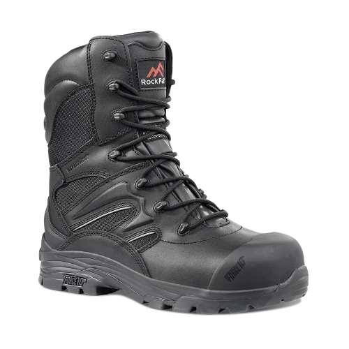 Rock Fall Rf4500 Titanium High Leg Waterproof Safety Boot With Side Zip 3 Rock Fall Rf4500 Titanium High Leg Waterproof Safety Boot With Side Zip