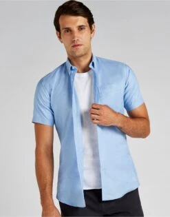 Kustom Kit Slim Fit Short Sleeve Workwear Oxford Shirt -XAMAX 577b22753f25ca43186849a2e0aa8a97373cd7782950076ba4931b553ed88c60