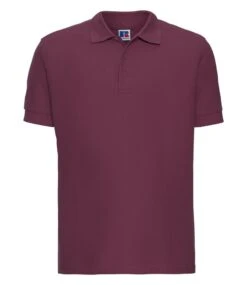 Russell Mens Ultimate Cotton Polo -XAMAX 577m bur front 1