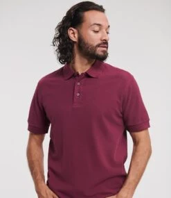 Russell Mens Ultimate Cotton Polo -XAMAX 577m bur model 1