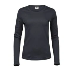 Tee Jays Ladies Long Sleeve Interlock Tee -XAMAX 590 dark grey front 6