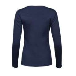 Tee Jays Ladies Long Sleeve Interlock Tee -XAMAX 590 navy back
