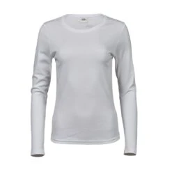 Tee Jays Ladies Long Sleeve Interlock Tee -XAMAX 590 white front