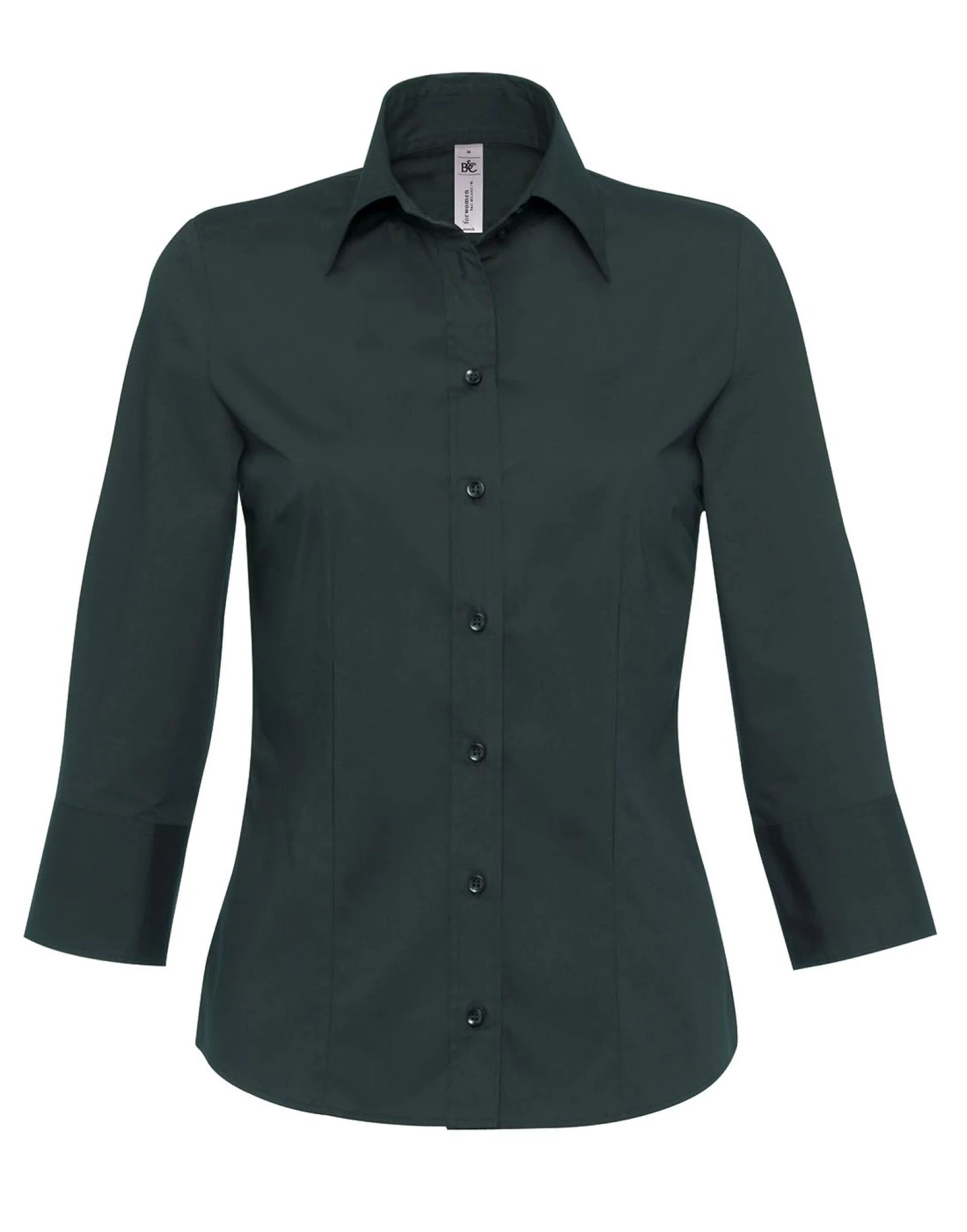 B&C Womens Milano Poplin 3/4 Sleeve Shirt 3 B&C Womens Milano Poplin 3/4 Sleeve Shirt