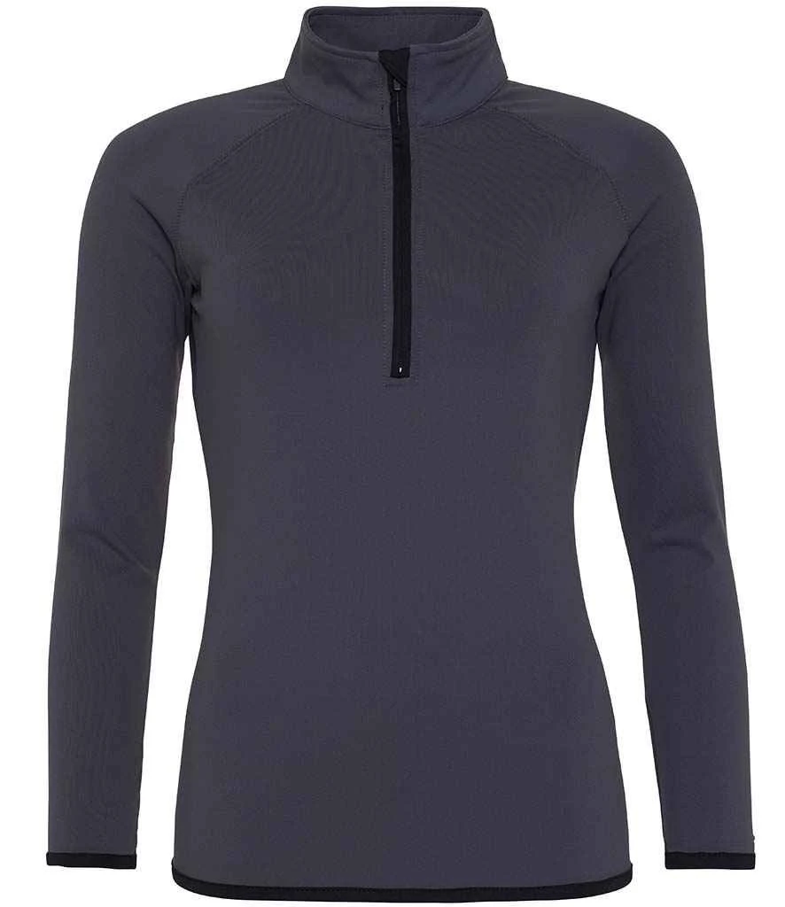 Just Cool Awdis Ladies Cool Half Zip Sweat Top 6 Just Cool Awdis Ladies Cool Half Zip Sweat Top - Image 4
