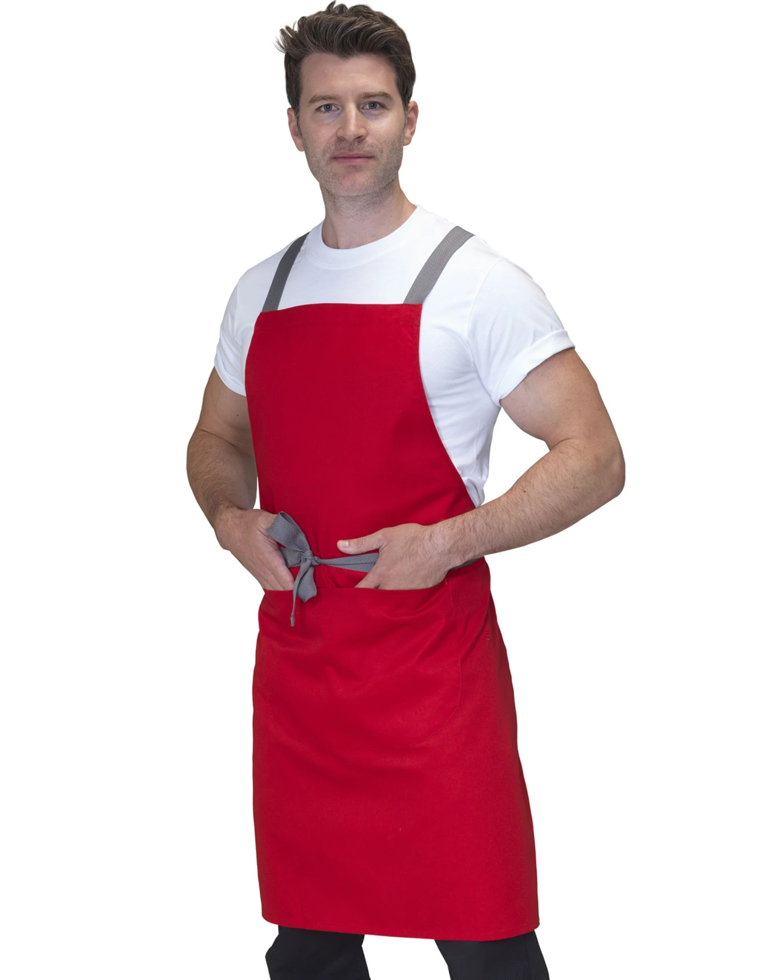 Dennys Cross Back Bib Apron 6 Dennys Cross Back Bib Apron - Image 4