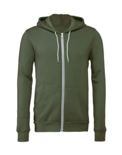 Bella+Canvas Canvas Unisex Poly-Cotton Fleece Full-Zip Hoodie