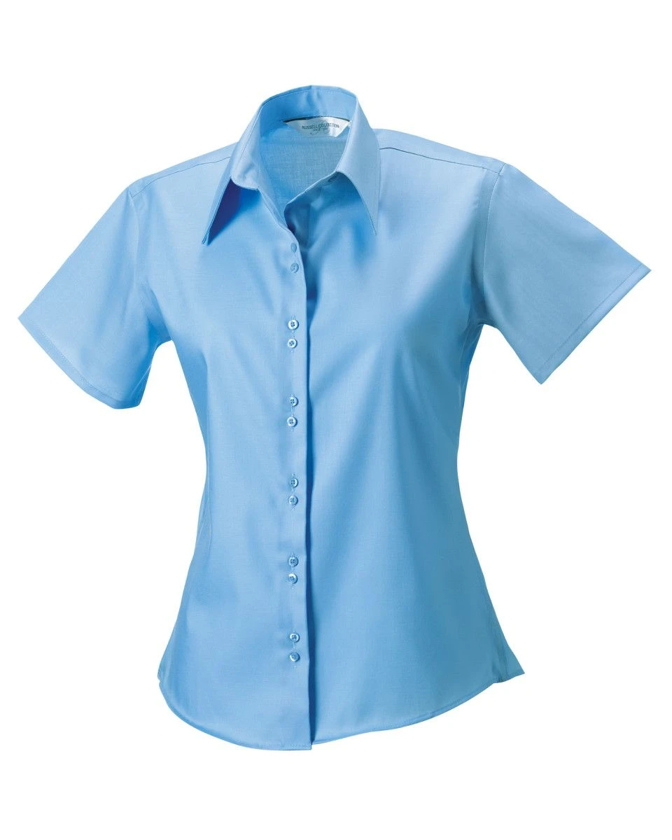 Russell Collection Ladies' Short Sleeve Tailored Ultimate Non-Iron Shirt 7 Russell Collection Ladies' Short Sleeve Tailored Ultimate Non-Iron Shirt - Image 5