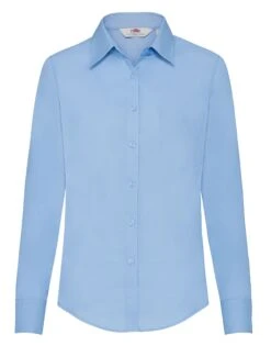 Fruit Of The Loom Ladies' Long Sleeve Poplin Shirt -XAMAX 5ffa96285913291d2b32ada85d9f64582e74a49ef715045ac4ea9b3decdd3384