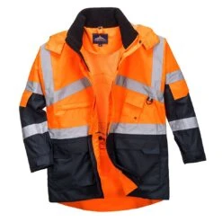 Portwest Hi-Vis Breathable Contrast Rain Jacket