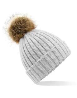 Beechfield Faux Fur Pom Pom Chunky Beanie -XAMAX 640cd79bda7d261dc15354a2d9d30607aaca9c3b7d6aa289049a8b53e97ea3a2