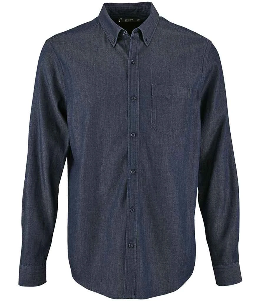 SOL'S Sols Barry Long Sleeve Denim Shirt 3 SOL'S Sols Barry Long Sleeve Denim Shirt