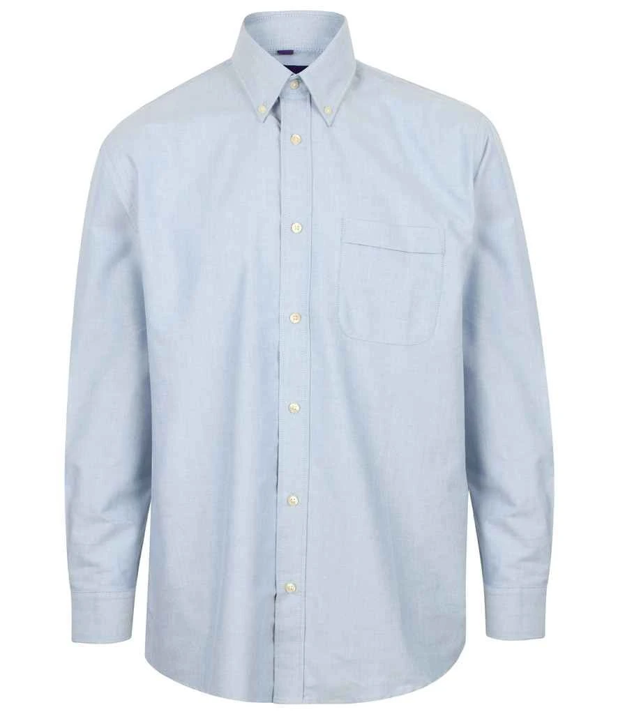 Henbury Long Sleeve Classic Oxford Shirt 4 Henbury Long Sleeve Classic Oxford Shirt - Image 2