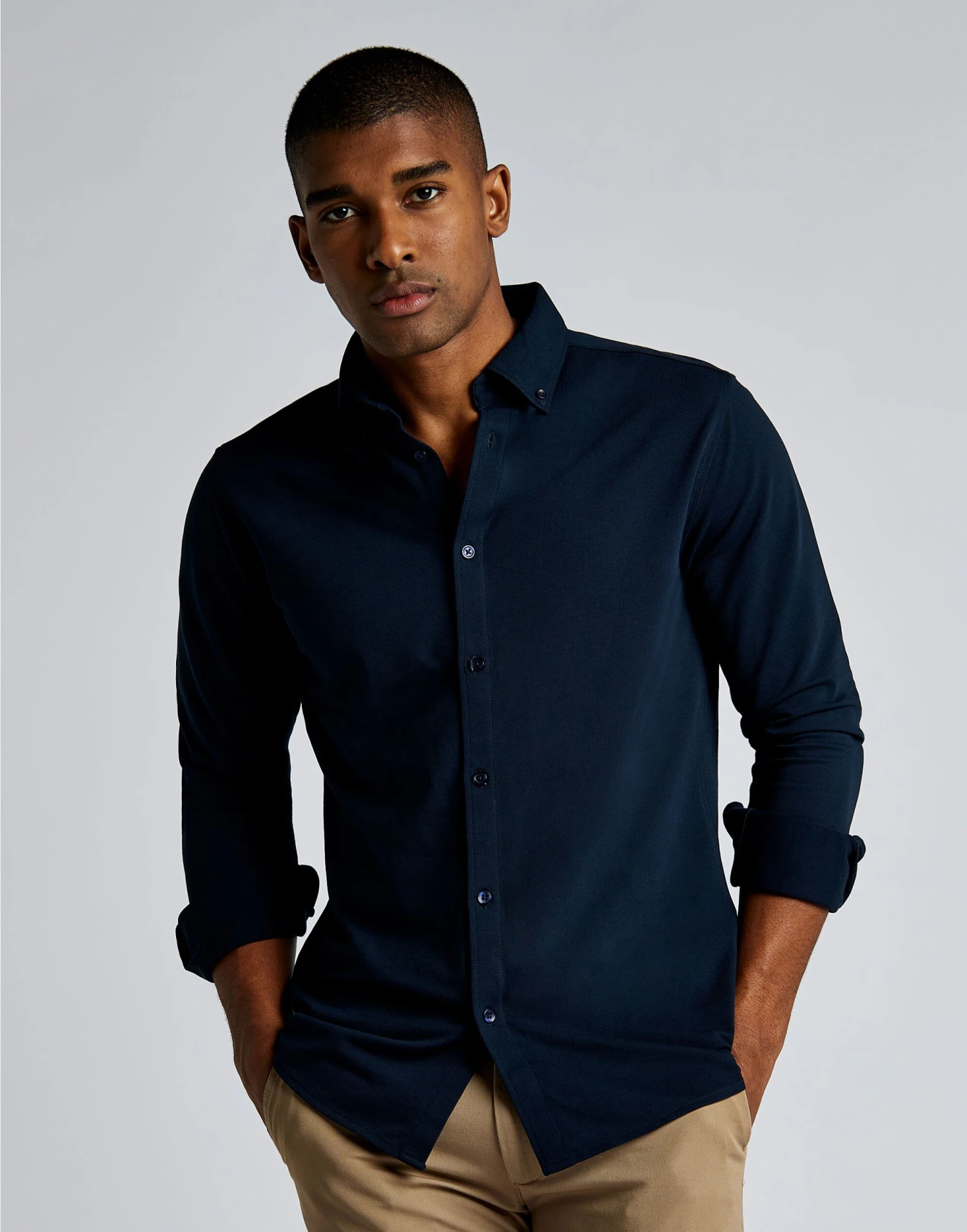 Kustom Kit Tailored Fit Superwash 60 Pique Shirt (Long Sleeve) 6 Kustom Kit Tailored Fit Superwash 60 Pique Shirt (Long Sleeve) - Image 4