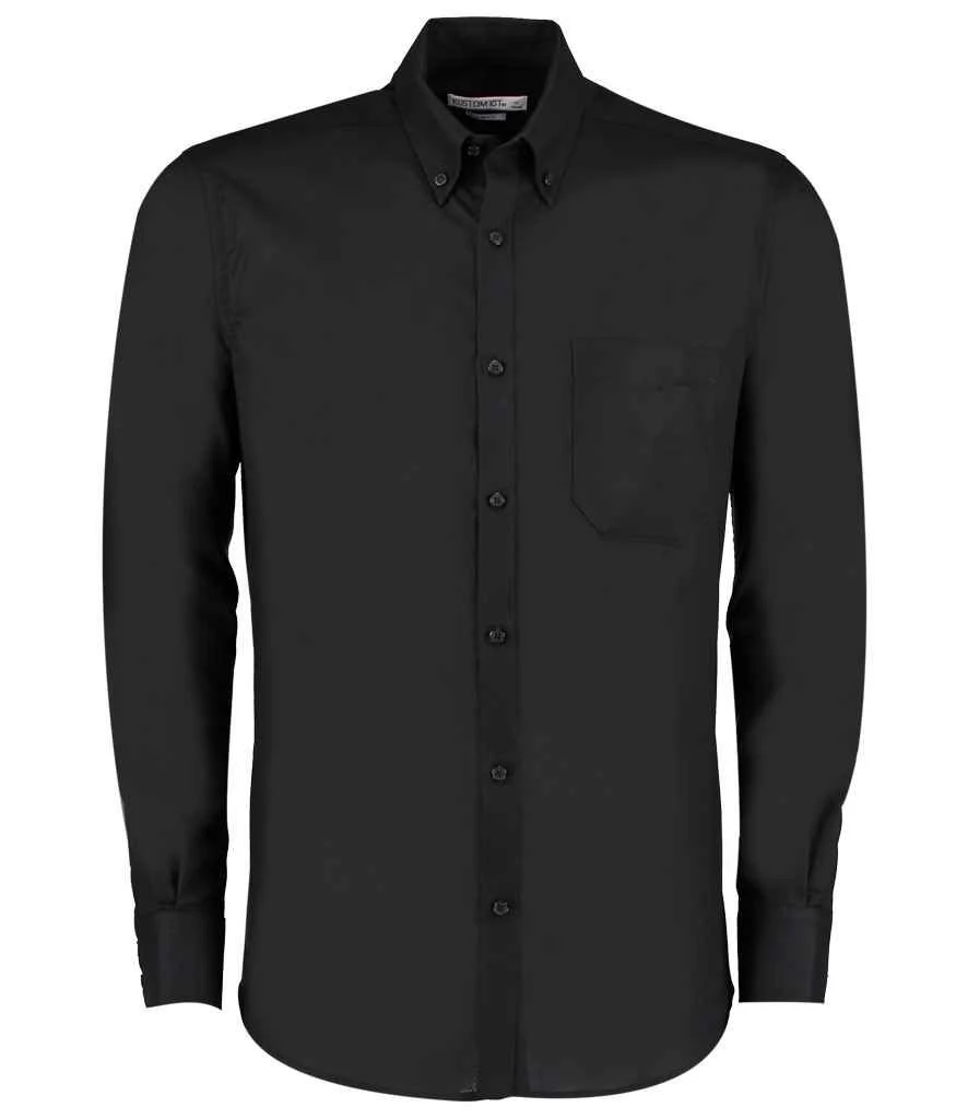 Kustom Kit Slim Fit Long Sleeve Workwear Oxford Shirt 5 Kustom Kit Slim Fit Long Sleeve Workwear Oxford Shirt - Image 3