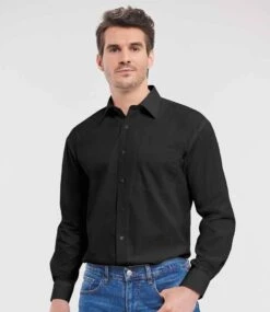 Russell Collection Mens Long Sleeve Classic Pure Cotton Poplin Shirt 11 Russell Collection Mens Long Sleeve Classic Pure Cotton Poplin Shirt -XAMAX 69e0d3dc9a7dfed8ca8a3506ce4e4da6535f39f39ccbb7fc30151cf36257b125