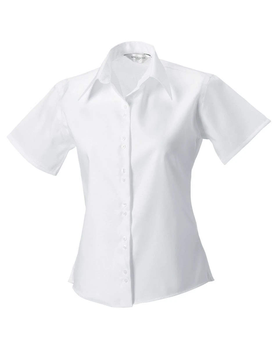 Russell Collection Ladies' Short Sleeve Tailored Ultimate Non-Iron Shirt 6 Russell Collection Ladies' Short Sleeve Tailored Ultimate Non-Iron Shirt - Image 4