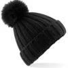 Beechfield Verbier Faux Fur Pop Pom Chunky Beanie -XAMAX 6e3809b1a35e302acb8e7a6be32ad871ac316a243008e71a8334b7dac7bd7f0d