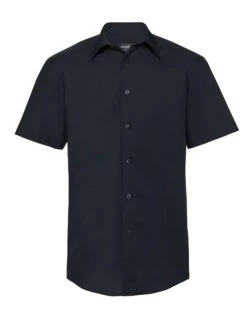 Russell Collection Mens Short Sleeve Tailored Polycotton Poplin Shirt -XAMAX 6f28da8a054671edf66685e78a5abe51fa8c7fc68aa94320fe7db47b912a08be