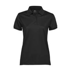 Tee Jays Womens Club Polo -XAMAX 7001 black front 1