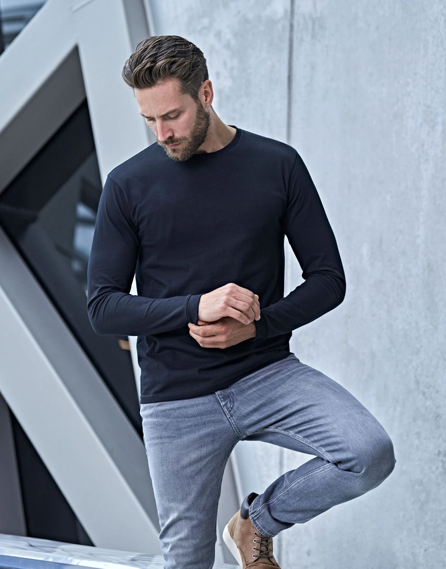 Tee Jays Mens Long Sleeve Fashion Sof-Tee 5 Tee Jays Mens Long Sleeve Fashion Sof-Tee - Image 3