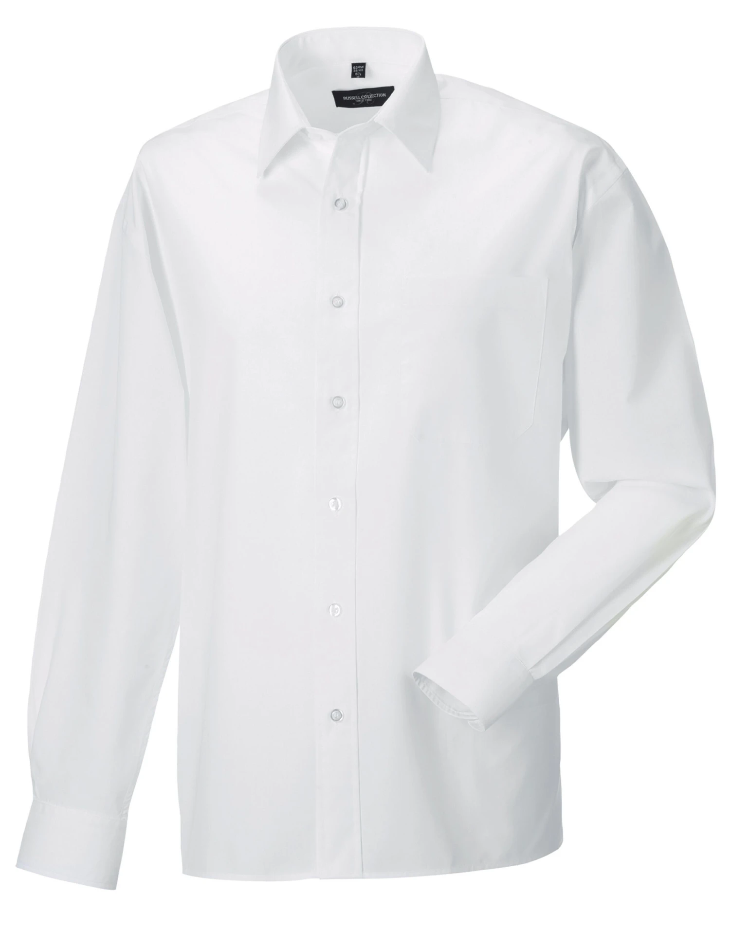 Russell Collection Mens Long Sleeve Classic Polycotton Poplin Shirt 8 Russell Collection Mens Long Sleeve Classic Polycotton Poplin Shirt - Image 6