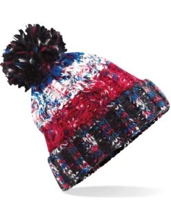 Beechfield Corkscrew Pom Pom Beanie -XAMAX 755601ac29bc625e09a2035a91f3eed991780988d90d116fdb1b462ca11b5566